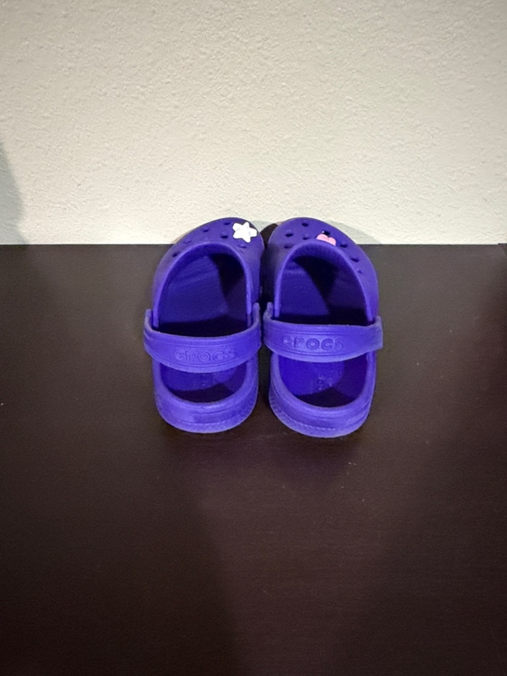 CROCS Kids Size 12 Purple Clog Sandals with Back Strap - Picture 3 of 6
